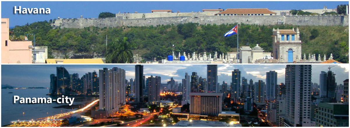 Havana and Panama city