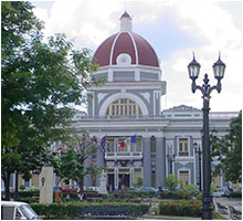 jose marti park and town hall cienfuegos cuba