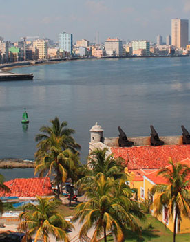 Aerial view Morro, Havana Cuba
